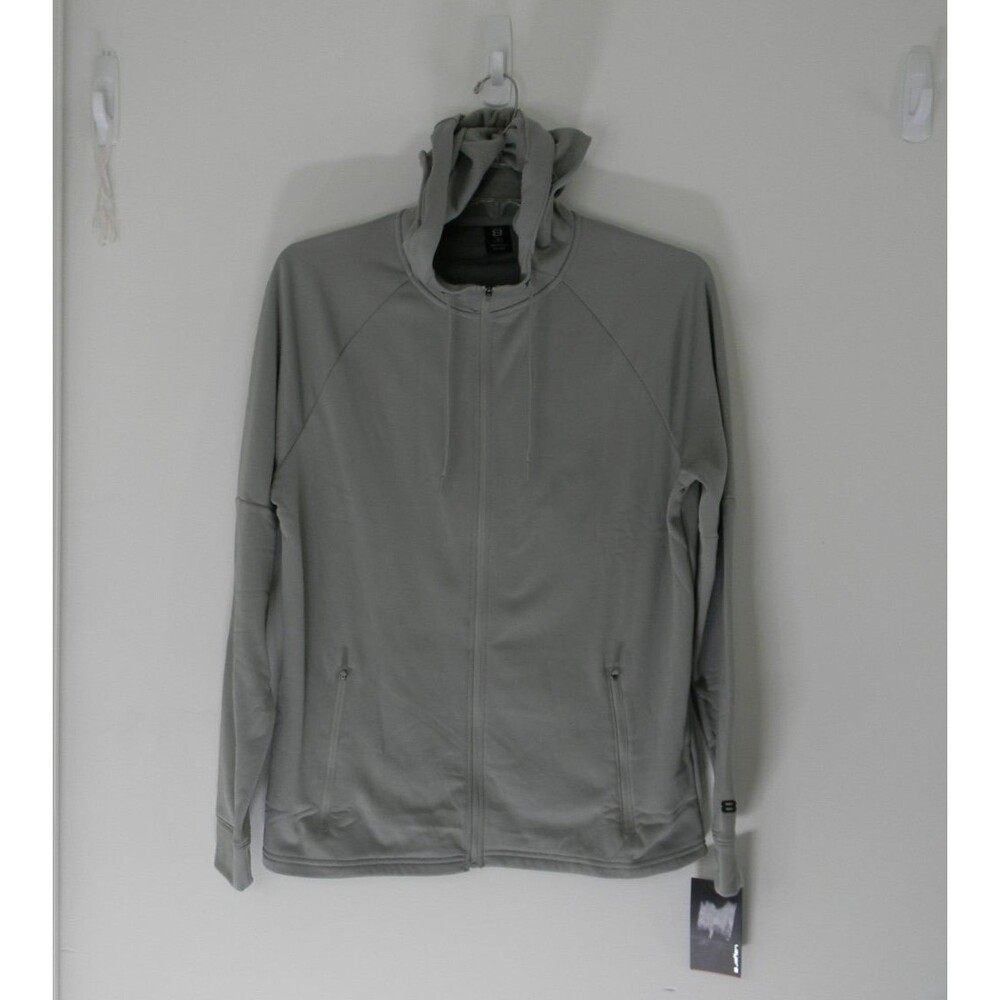Layer 8 Men's Full Zip Green Hoodie Sweatshirt Pockets Qwick Dry NWT